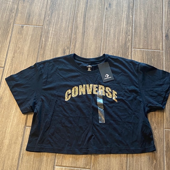 Converse Tops - Converse Black Tee with Gold Logo